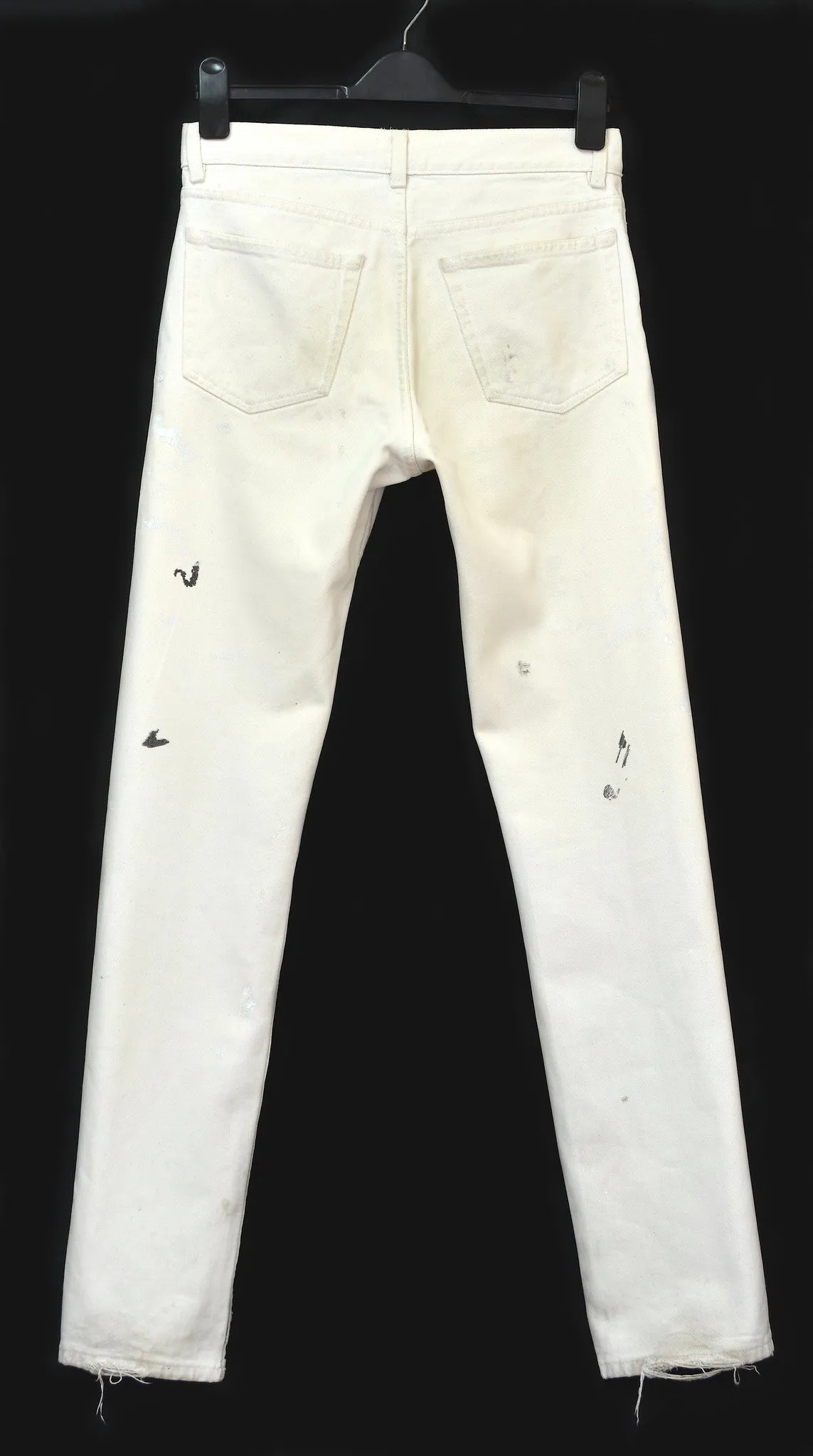 1997 White Vintage Stained Denim Painter Jeans