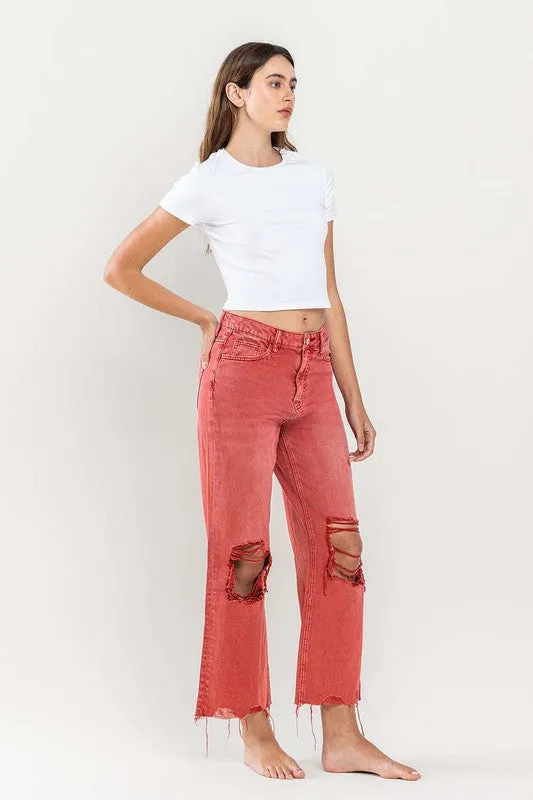 90s Vintage Crop Flare Jeans