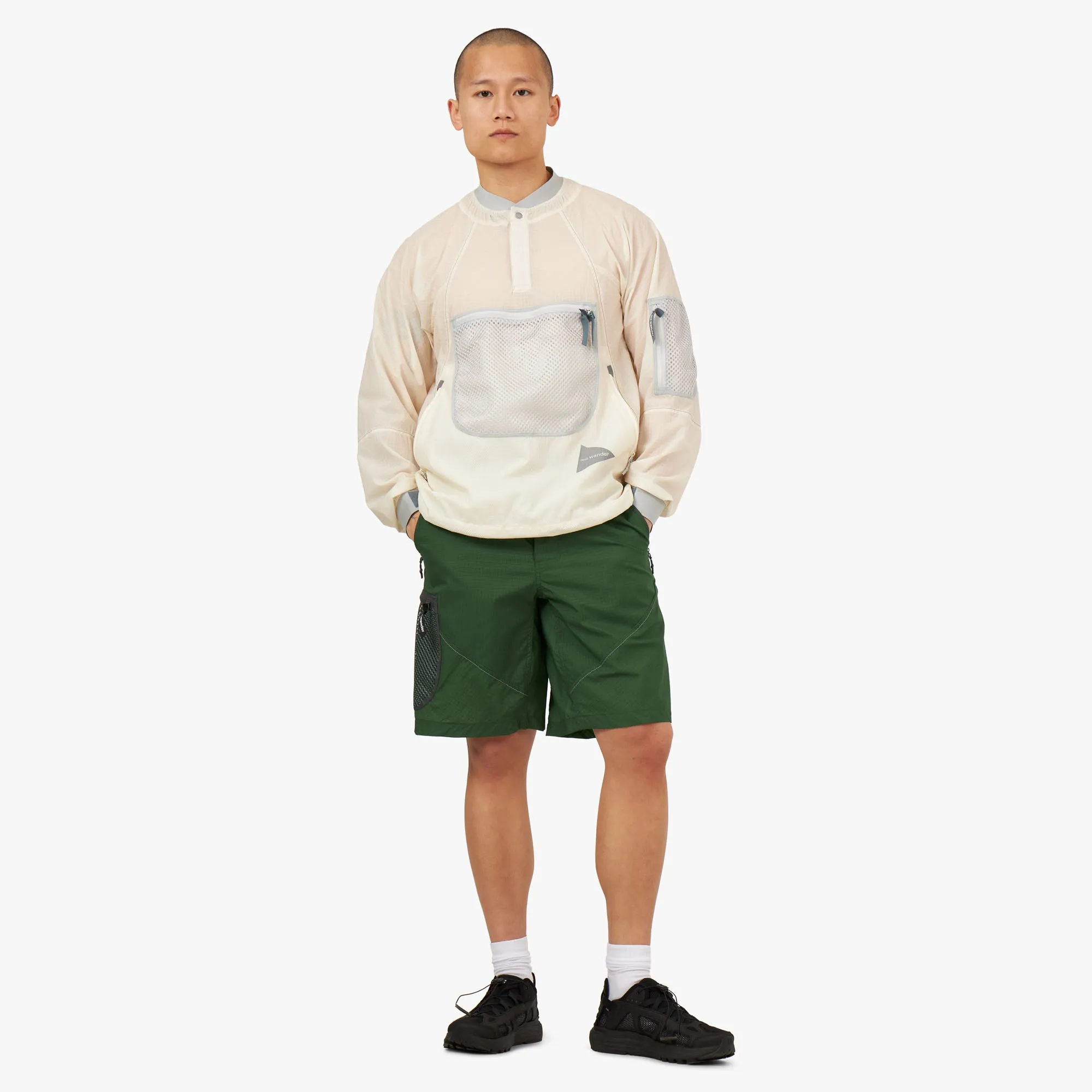 and wander Breath Rip Pullover Jacket / Off White