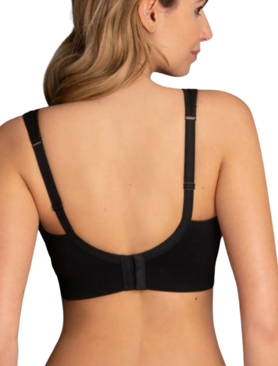 Anita Lotta Wire Free Mastectomy Bra, Black | Black Post Mastectomy bra