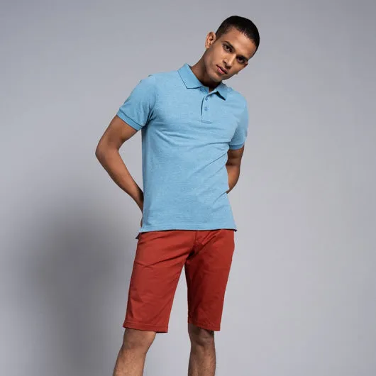 Arctic Explorer Light Blue Cotton Polo T-Shirt