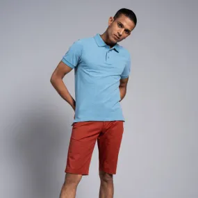 Arctic Explorer Light Blue Cotton Polo T-Shirt