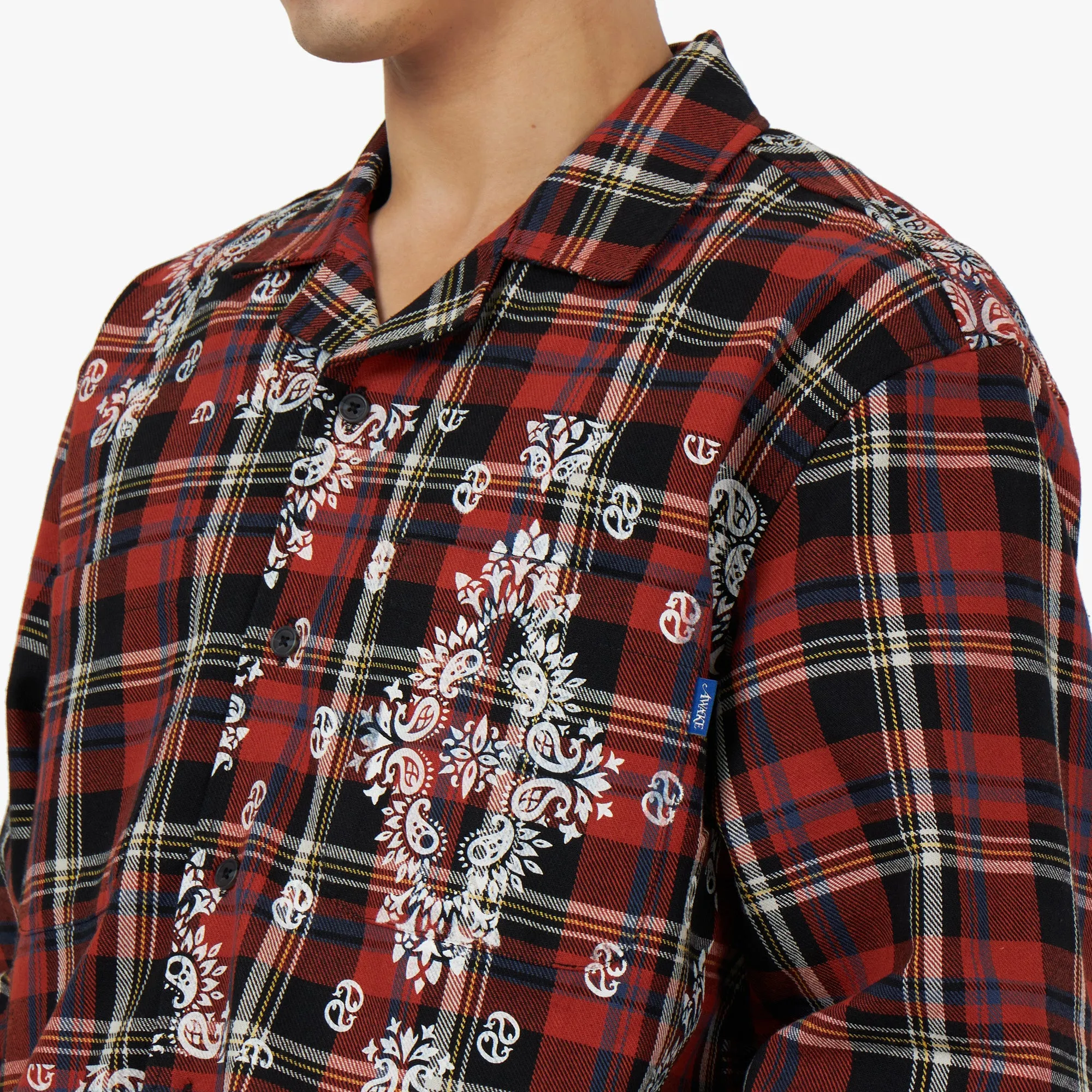 Awake NY Paisley Flannel Shirt Black / Multi