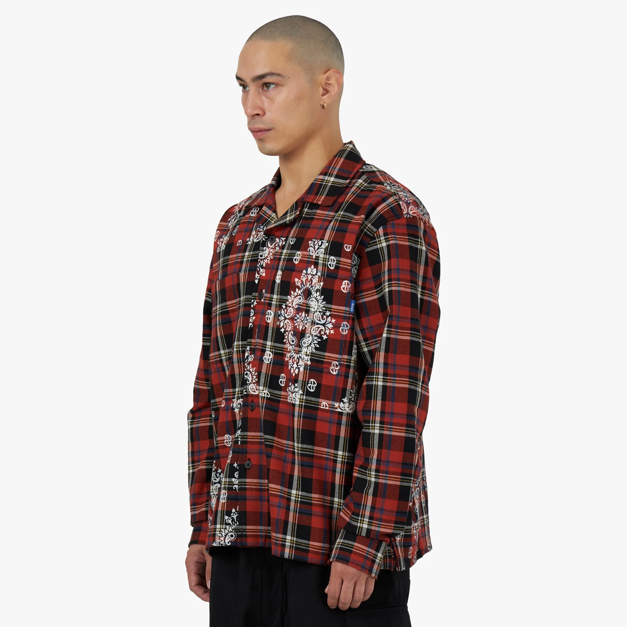 Awake NY Paisley Flannel Shirt Black / Multi