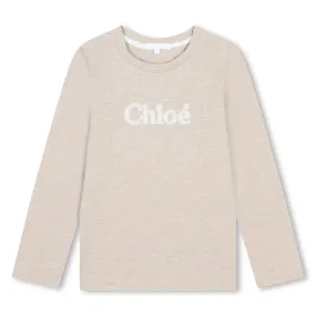 Beige Marl Long Sleeve Tee