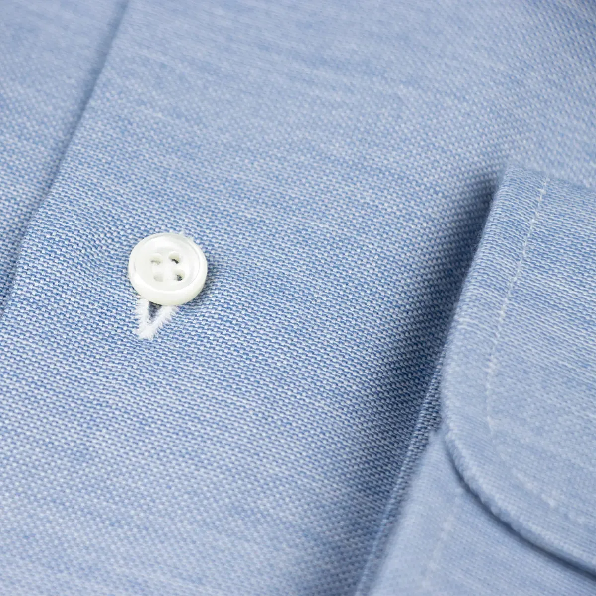 Blue Wool & Cashmere Slim Fit Shirt