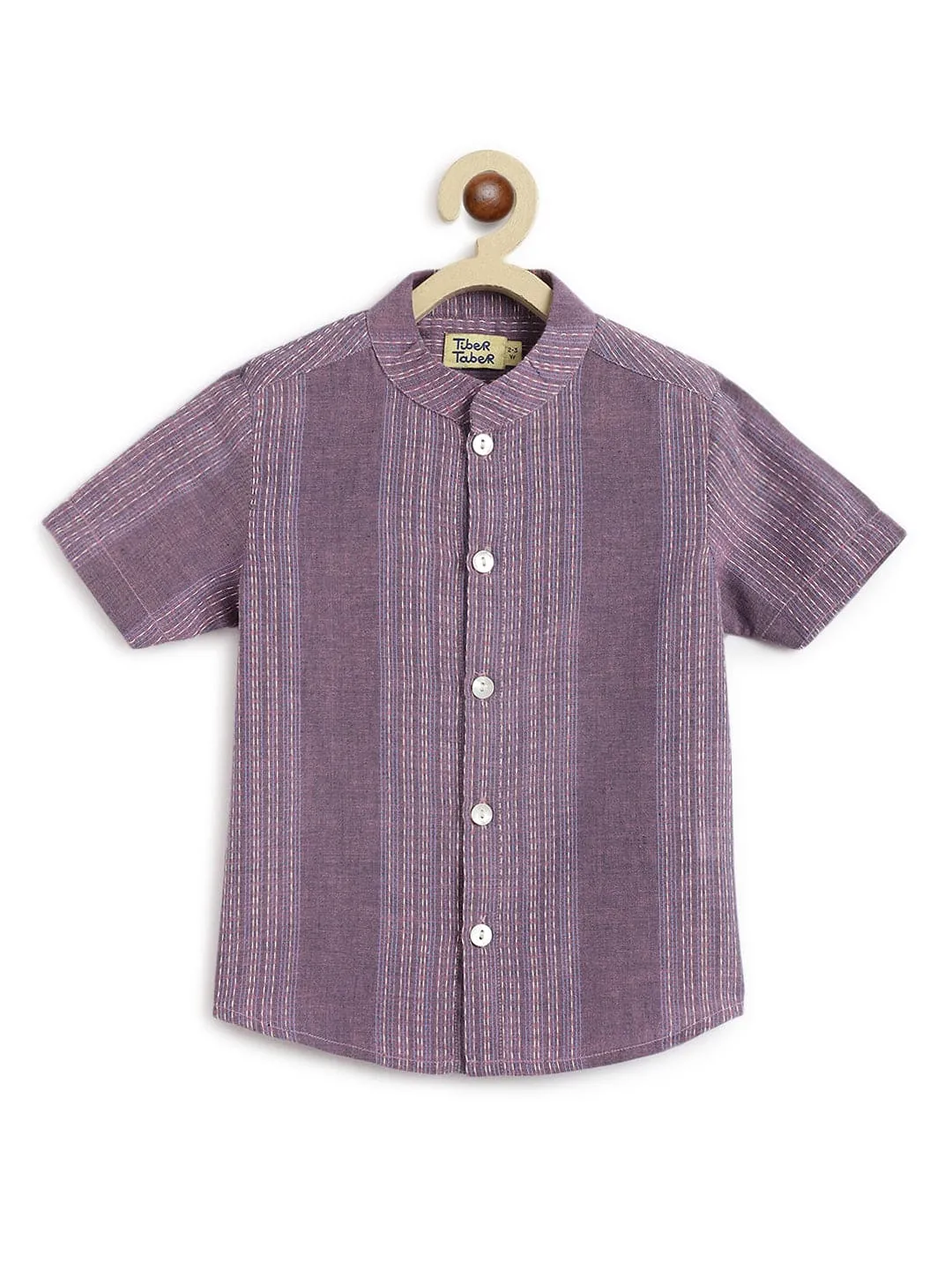 Boy Self Kantha Shirt - Purple