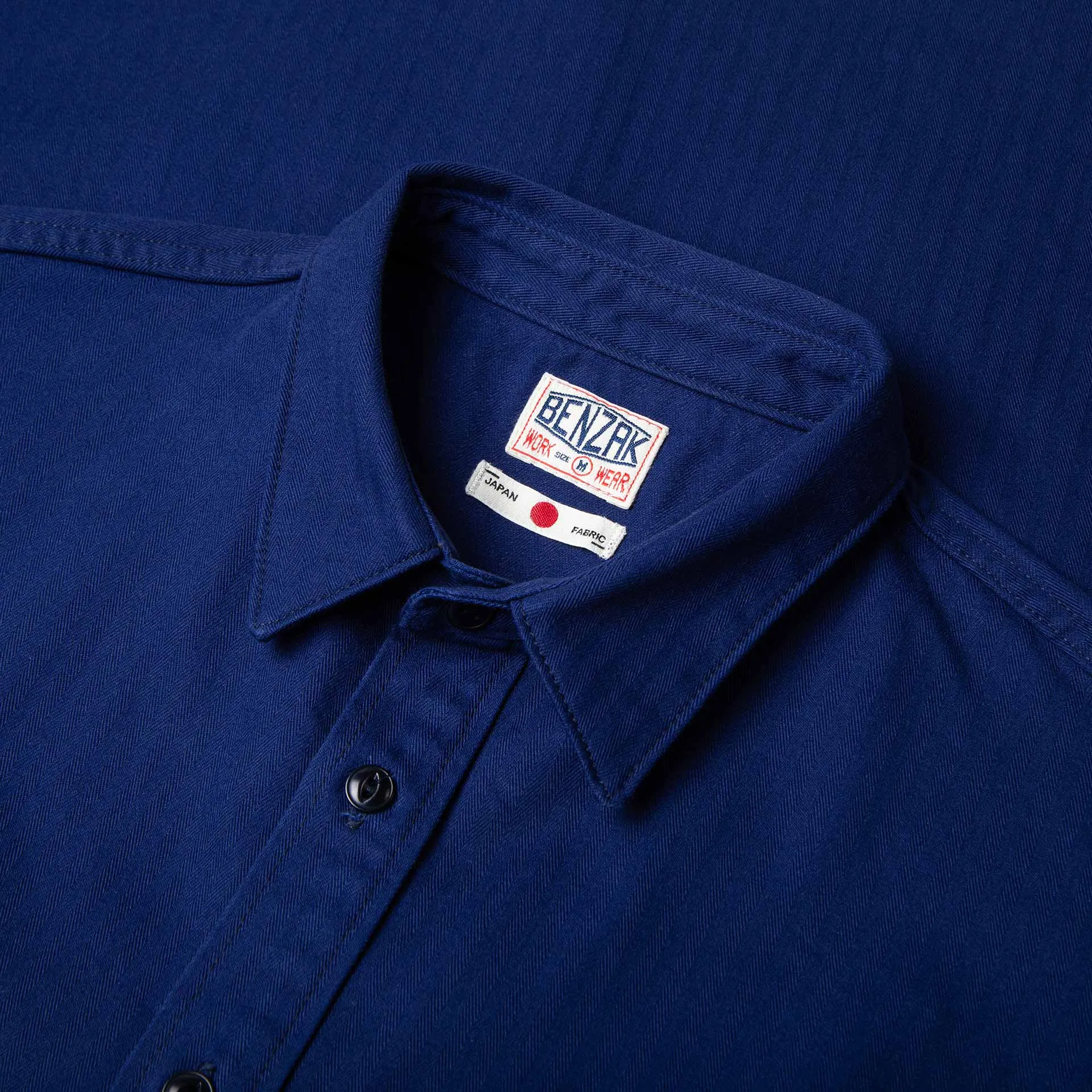 BWS-02 UTILITY SHIRT 8 oz. worker blue herringbone