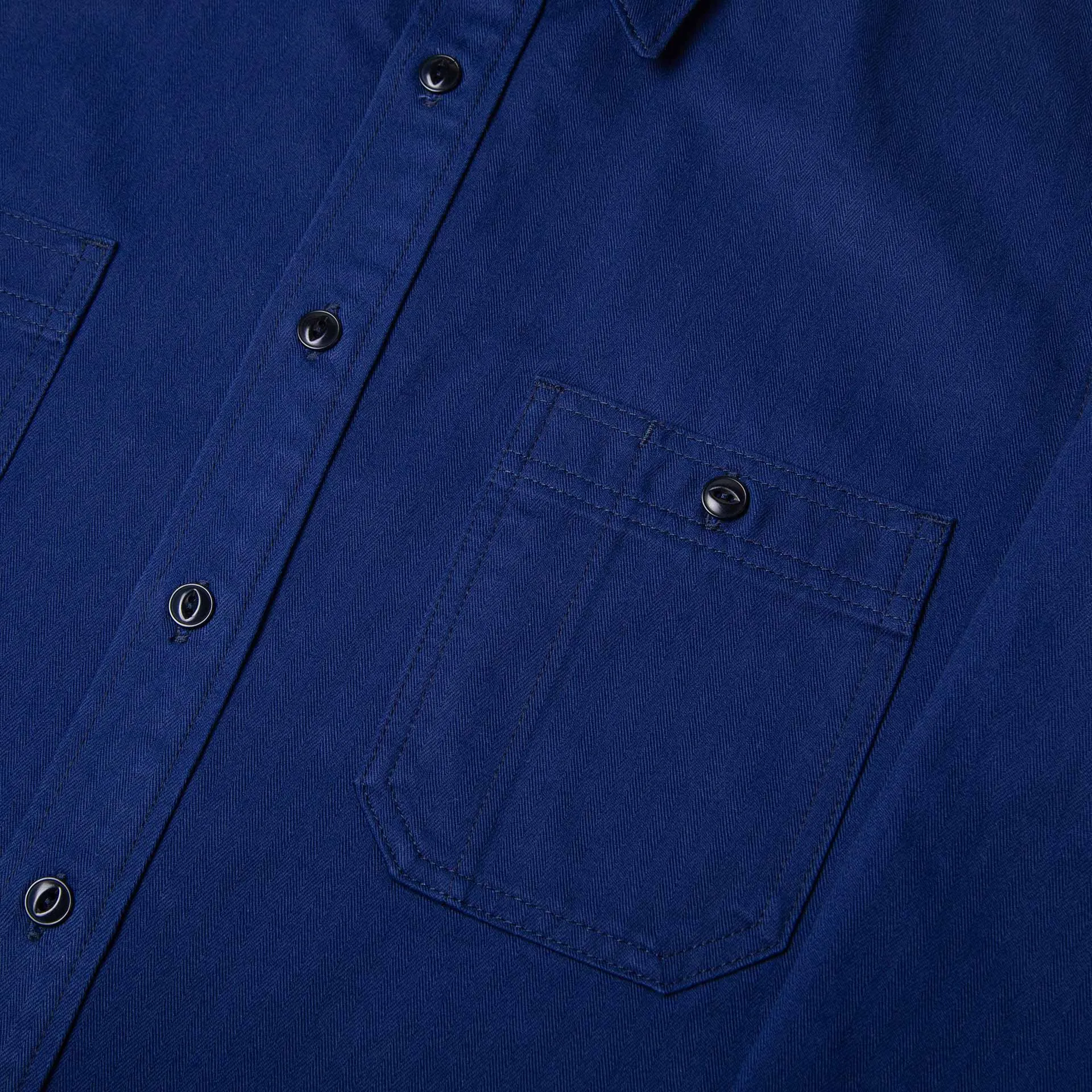 BWS-02 UTILITY SHIRT 8 oz. worker blue herringbone