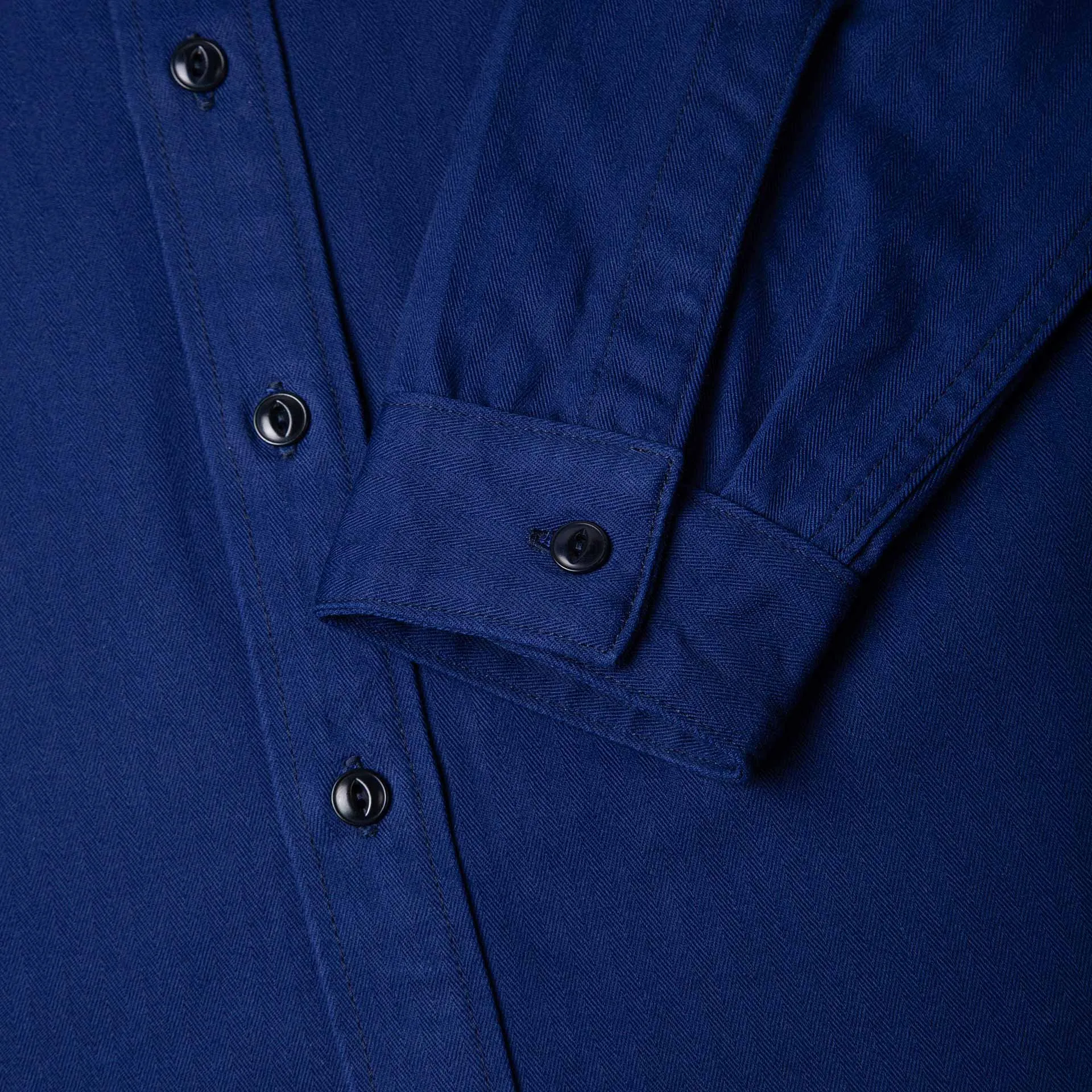 BWS-02 UTILITY SHIRT 8 oz. worker blue herringbone