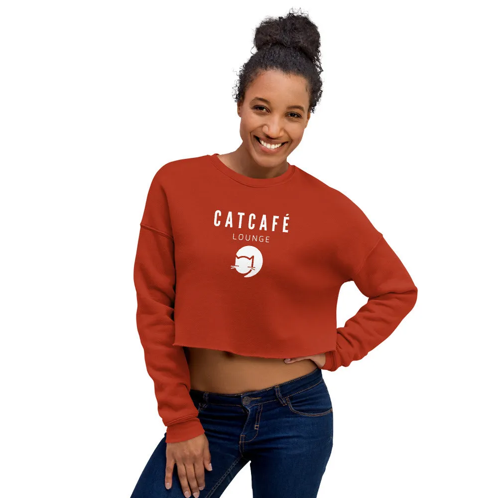 CatCafe Lounge Crop Sweatshirt