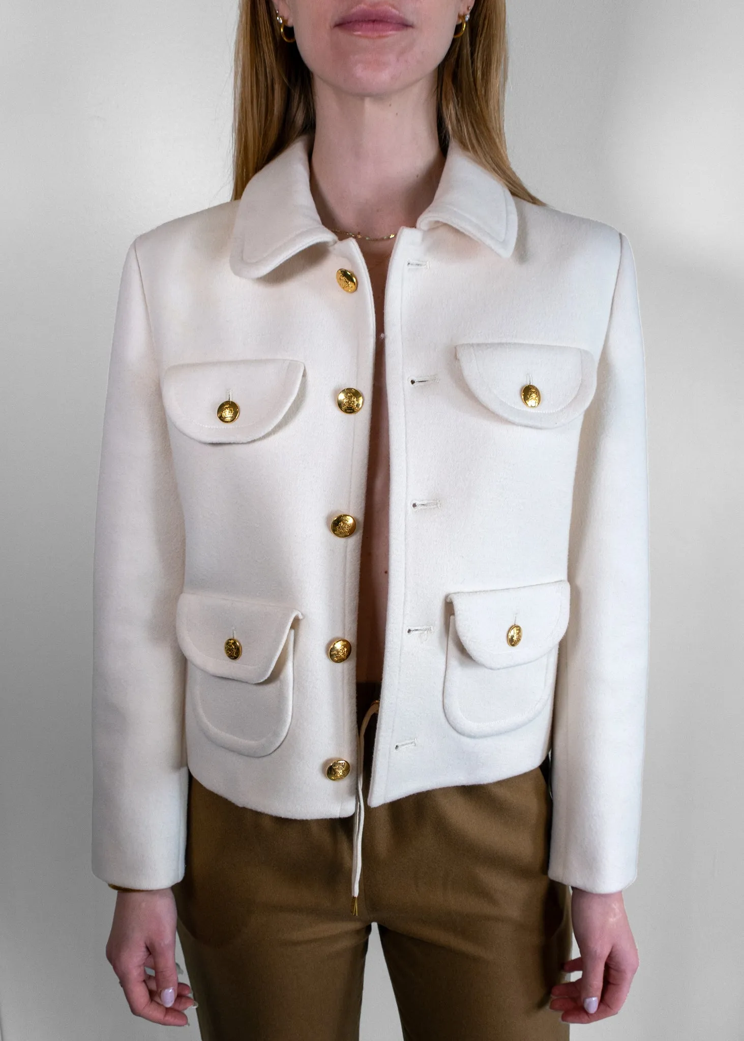 Celine Claudine Collar Wool Cloth Jacket