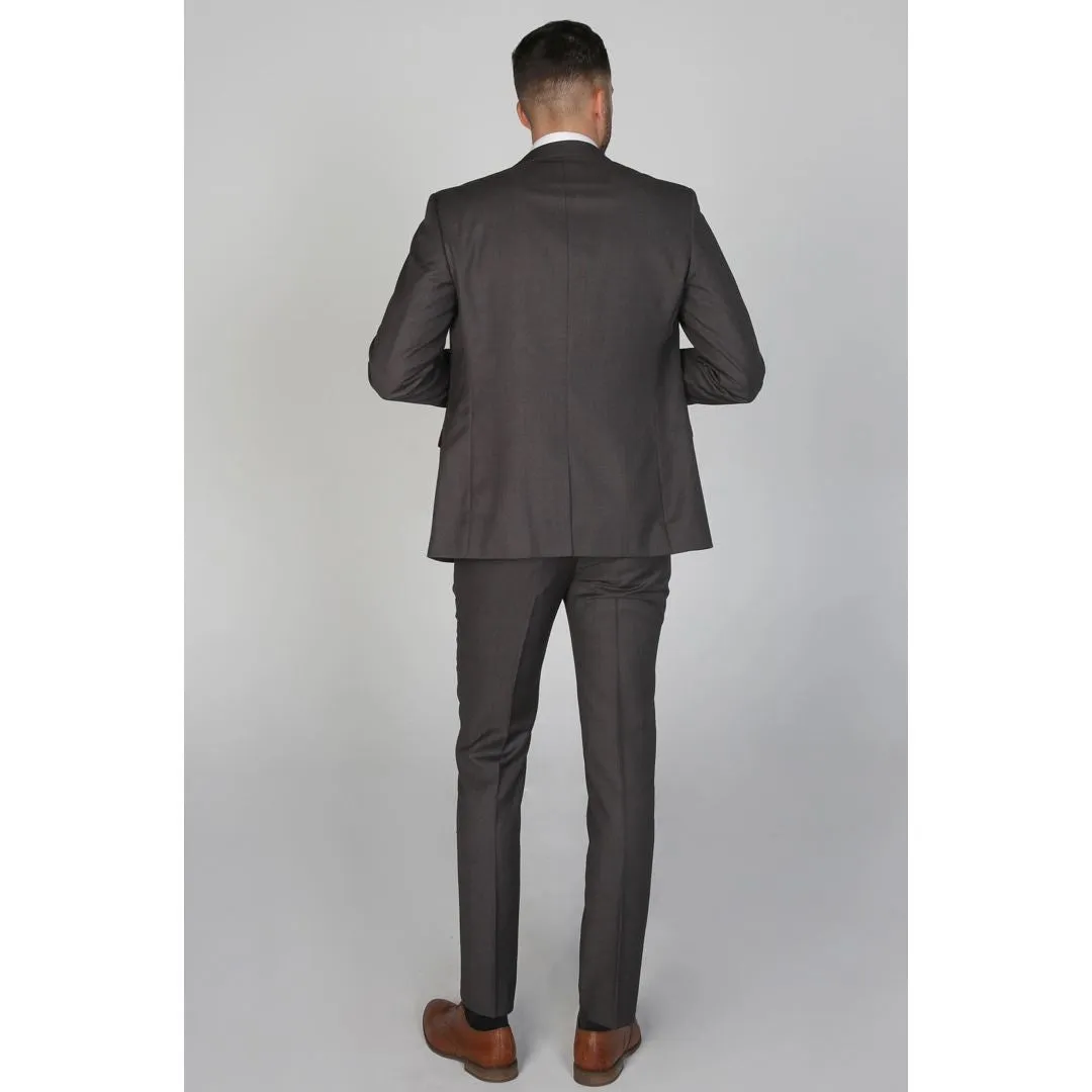 Charles - Men's Charcoal Plain Formal Blazer