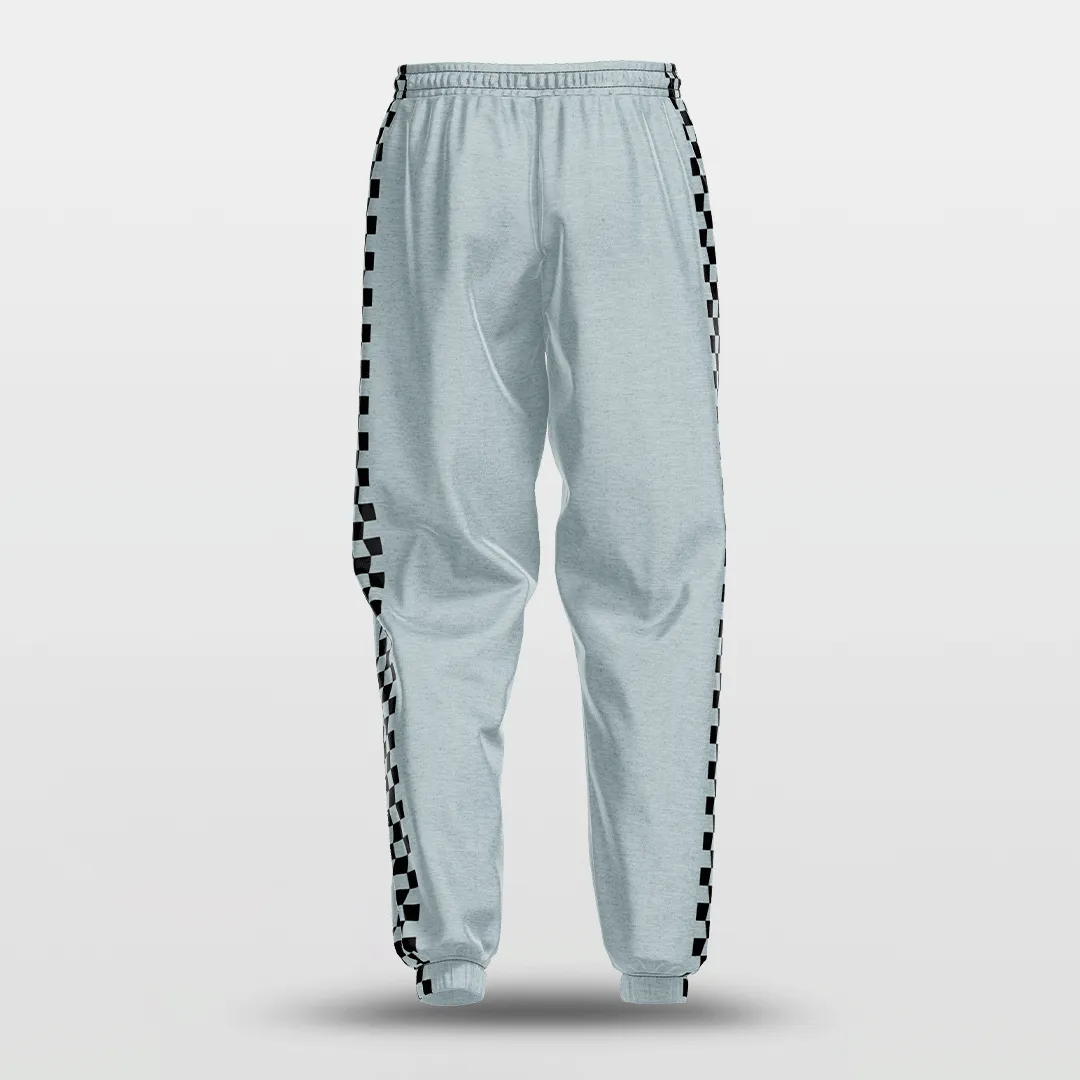 Checkerboard - Customized Basketball Training Pants with pop buttons