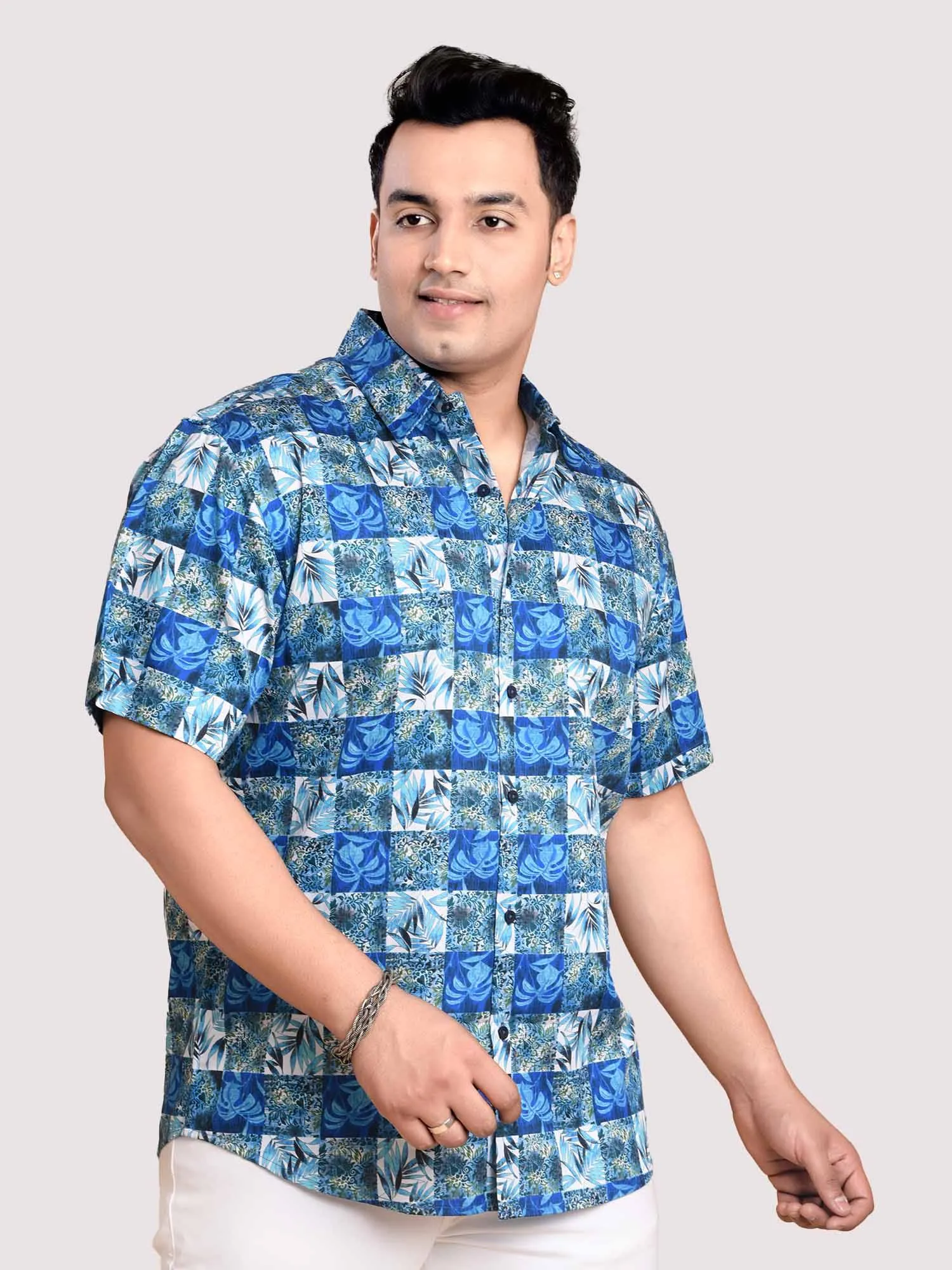 Checkers Digital Printed Shirt Men's Plus Size