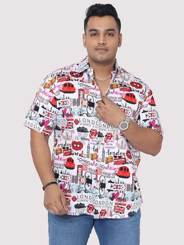 Dream Urban Digital Printed Men's Plus Size Half Shirt