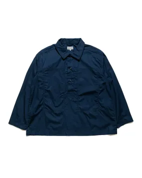 Engineered Garments Workaday Army Pop Over Shirt Navy Superfine Poplin