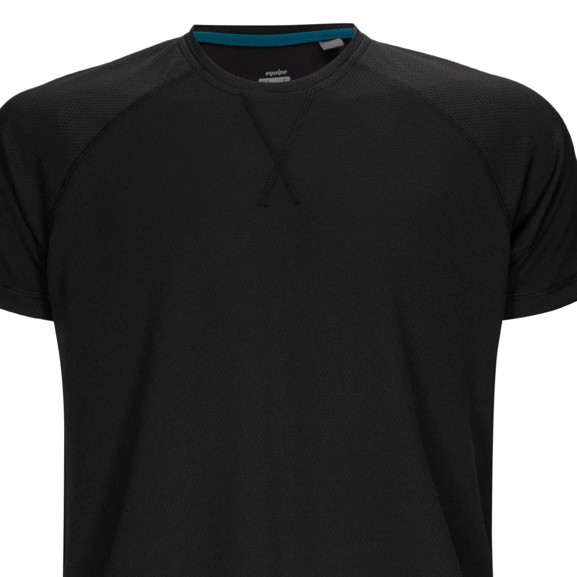 Equipe Men's Classic Black Round Neck Tee