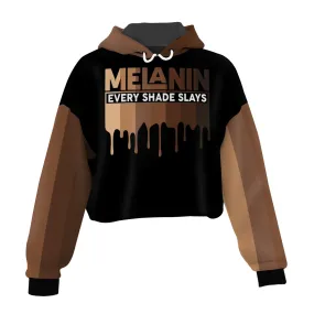 Every Shade Slays Melanin Cropped Hoodie