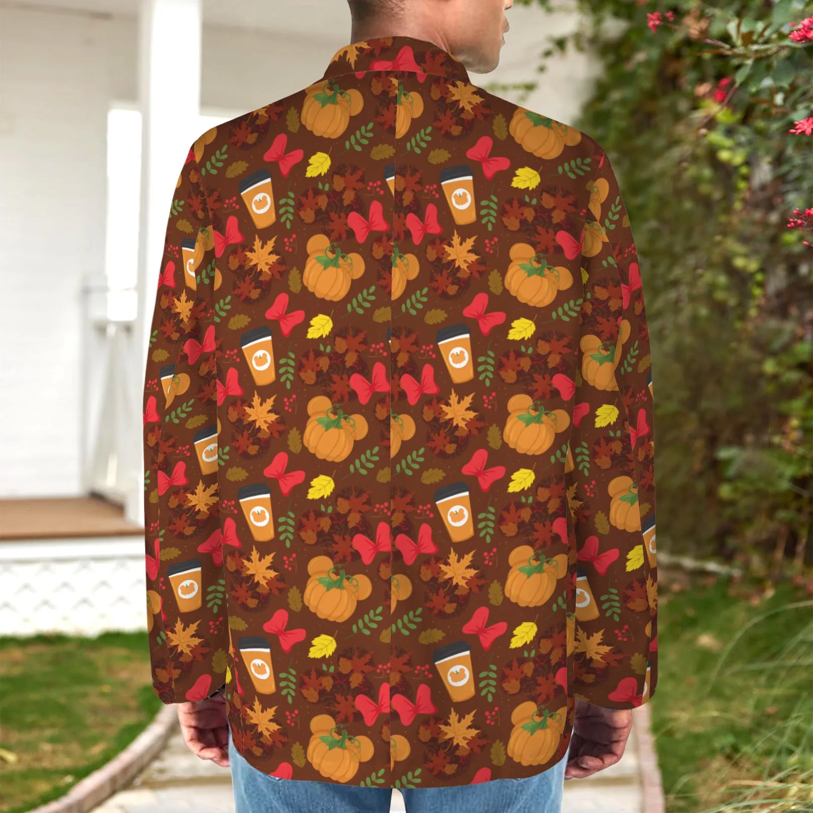 Fall Pumpkins Men's Blazer Jacket