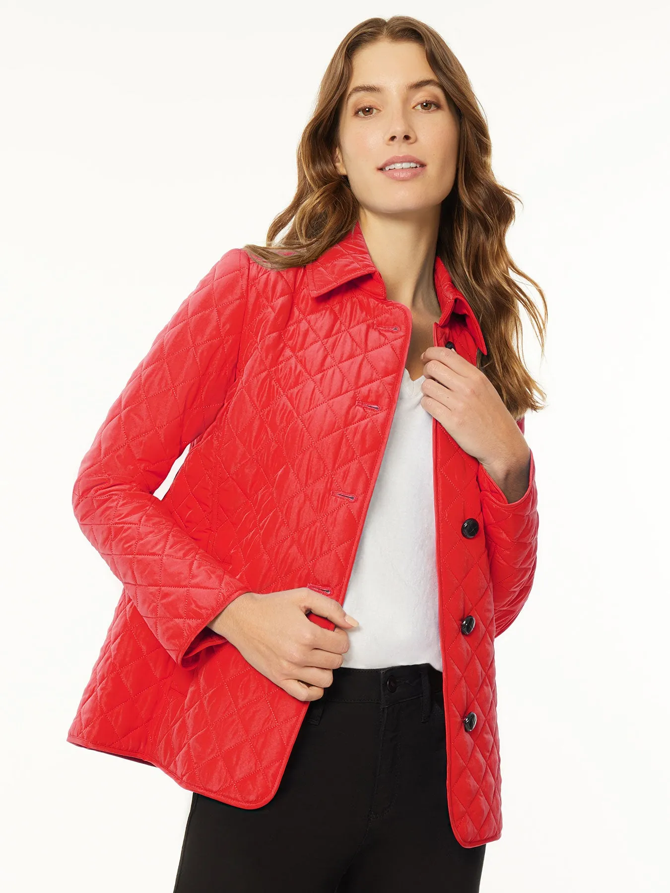 Five-Button Quilted Jacket