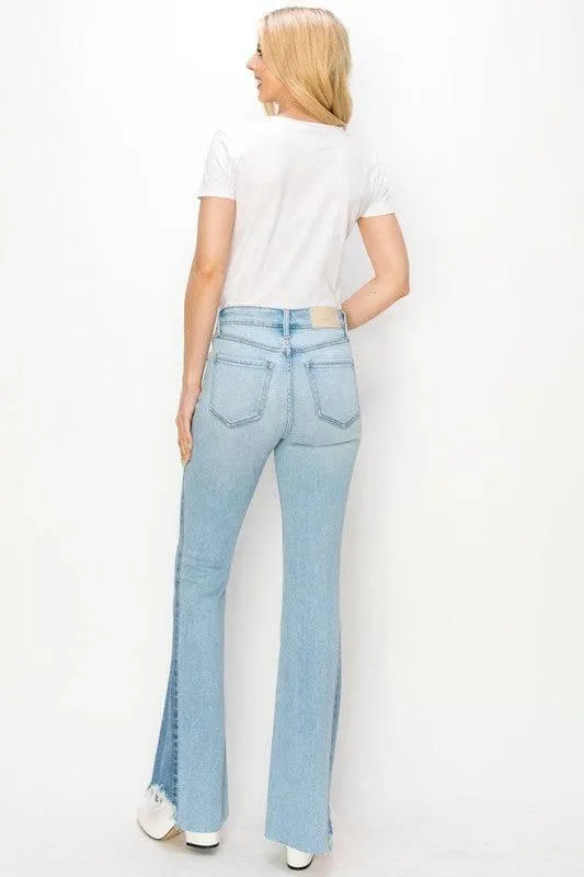 High rise boot cut jeans