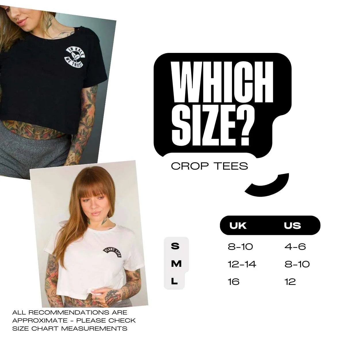 In Kale We Trust - Black Crop Top