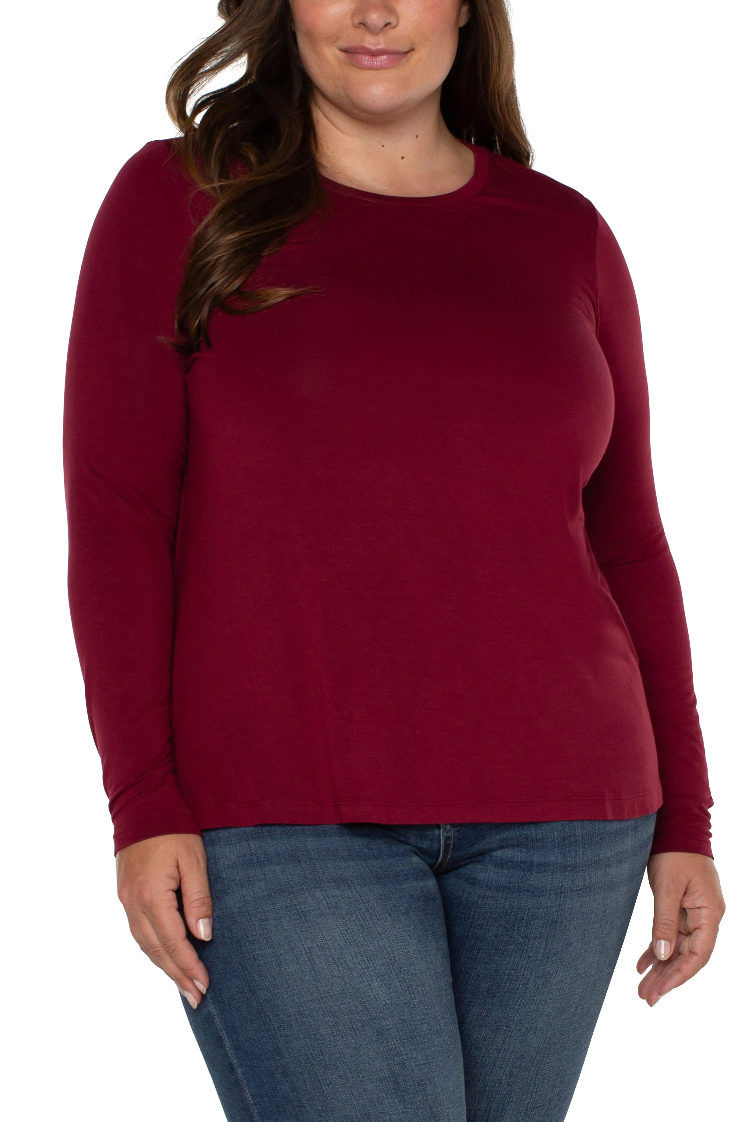 LONG SLEEVE SCOOP NECK TEE