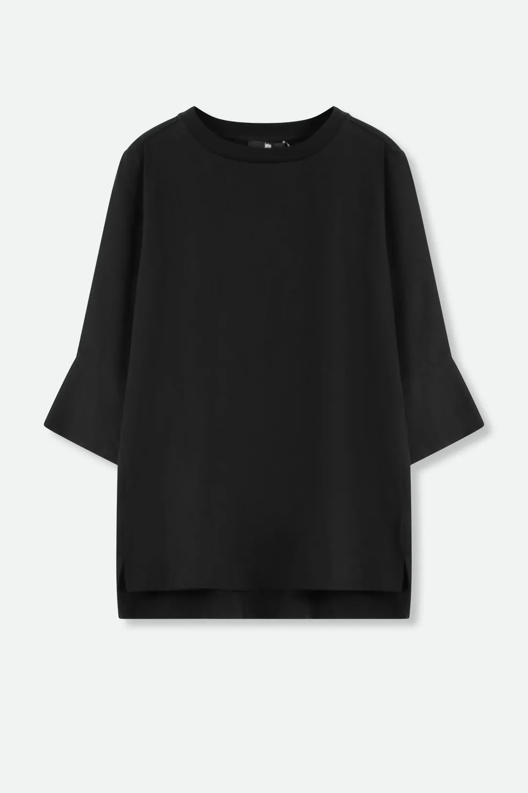 MANDA WIDE CUFF TOP IN ITALIAN JERSEY AND POPLIN COTTON