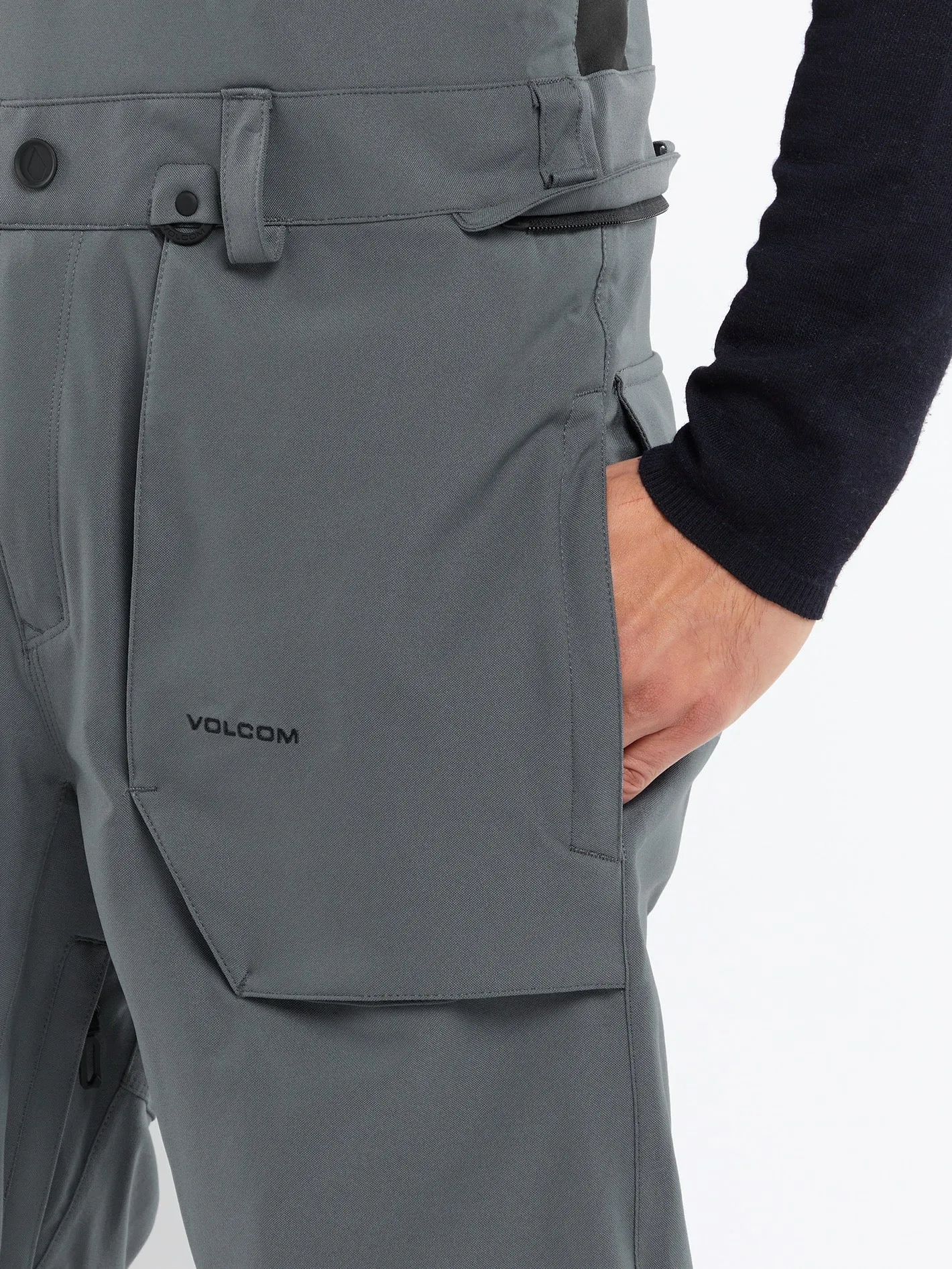 Mens Roan Bib Overalls - Dark Grey