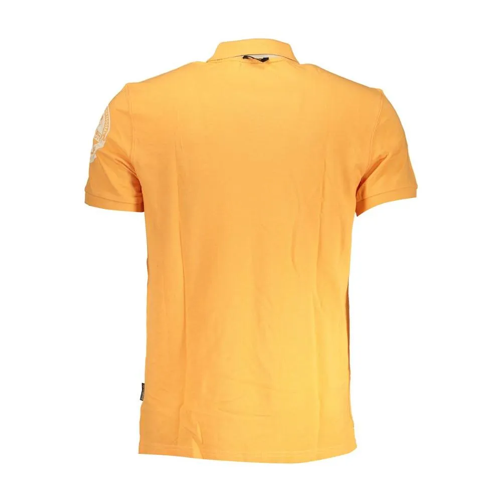 Napapijri Sleek Orange Polo with Contrast Details