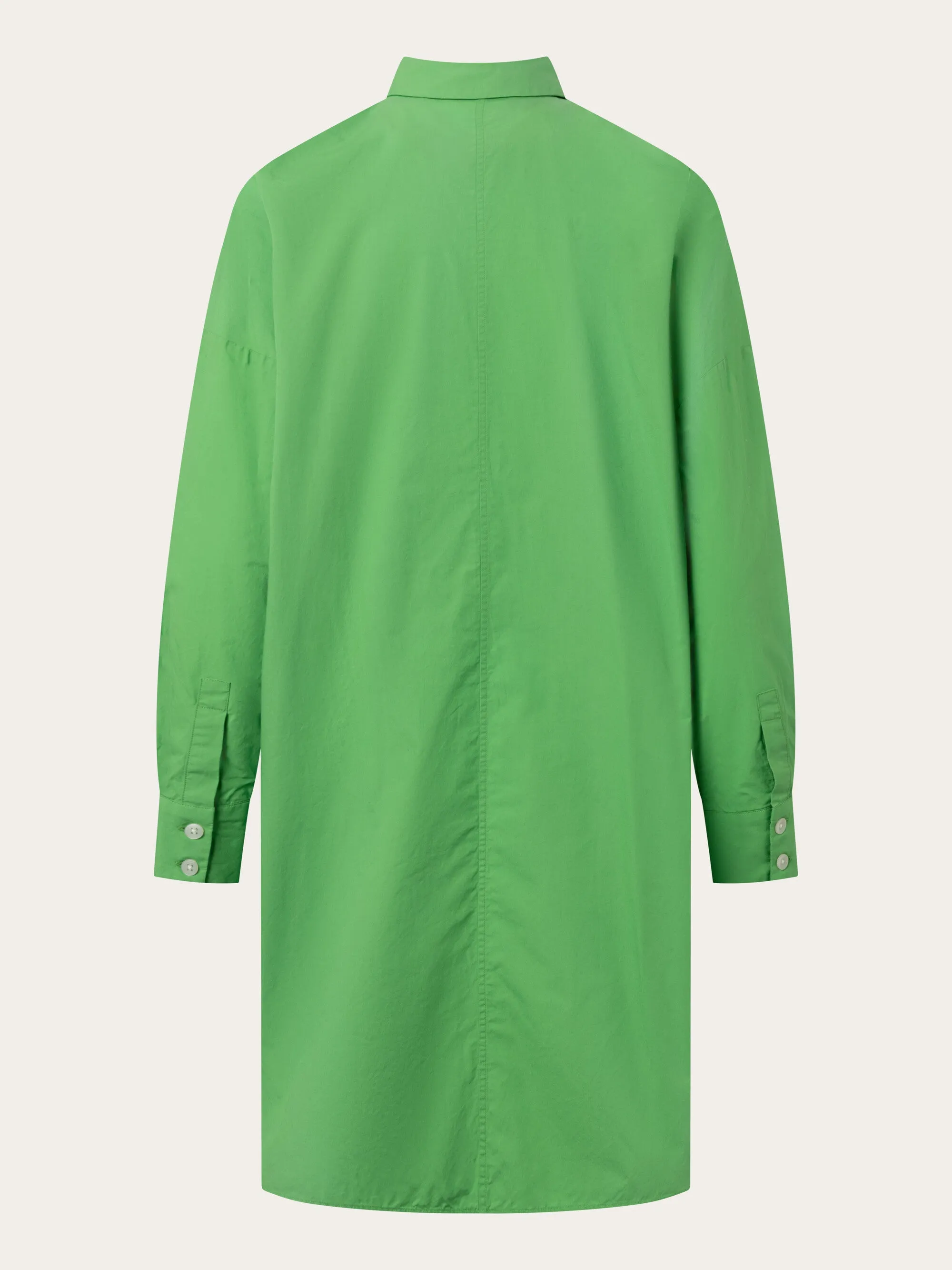 Poplin dropped shoulder shirt dress - Vibrant Green