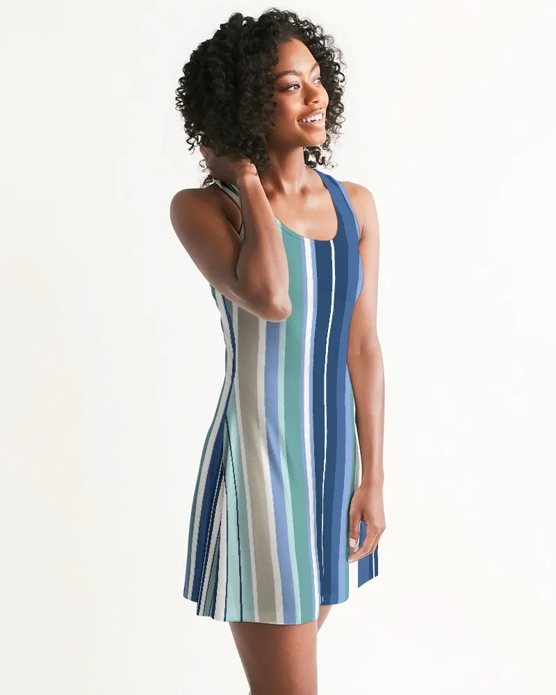 SMF Beach Stripe Feminine Racerback Dress