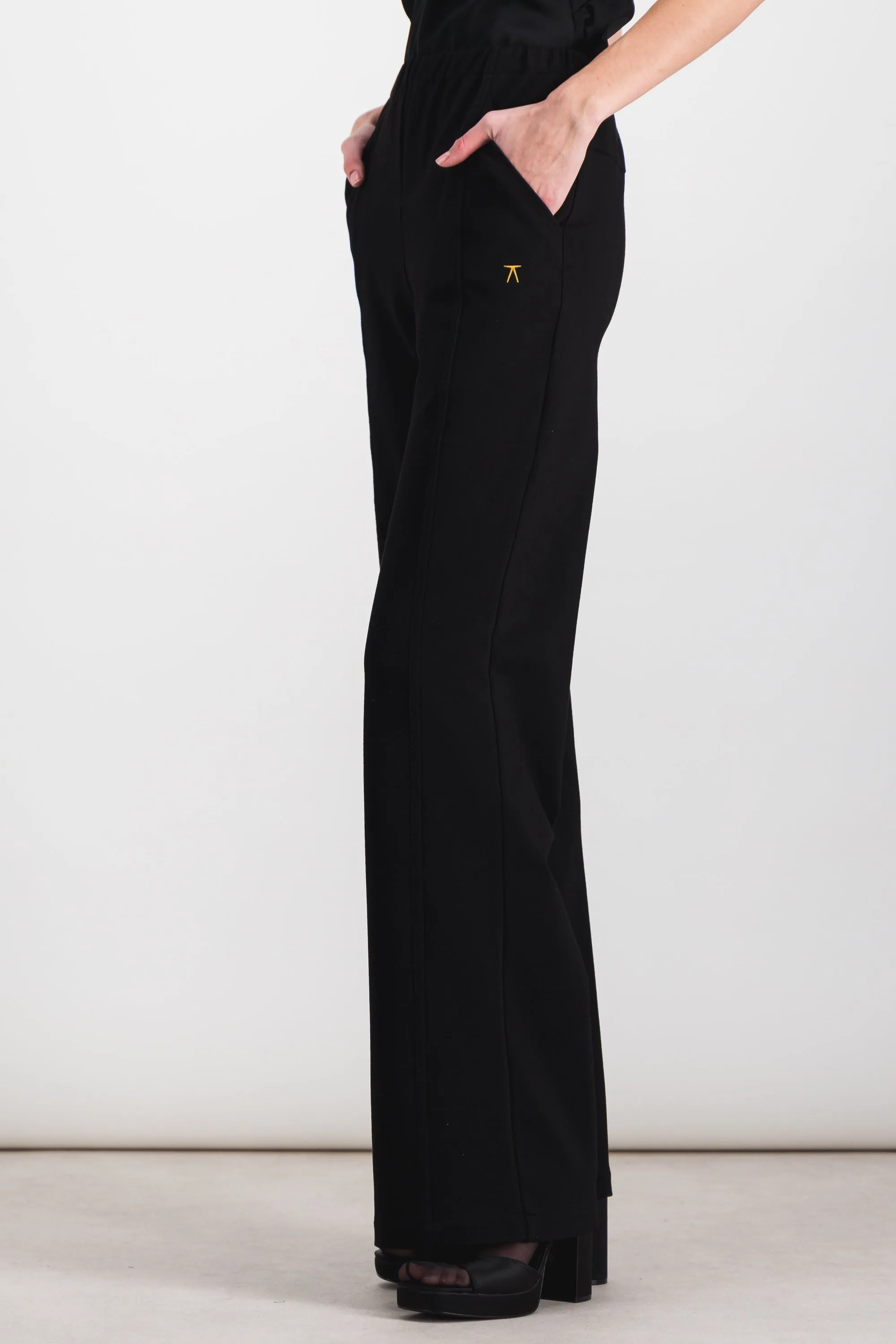 Sustainable ocean jersey wide leg jogging pants