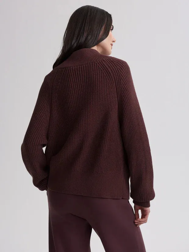 Tessa Knit Jacket in Deep Mahogany