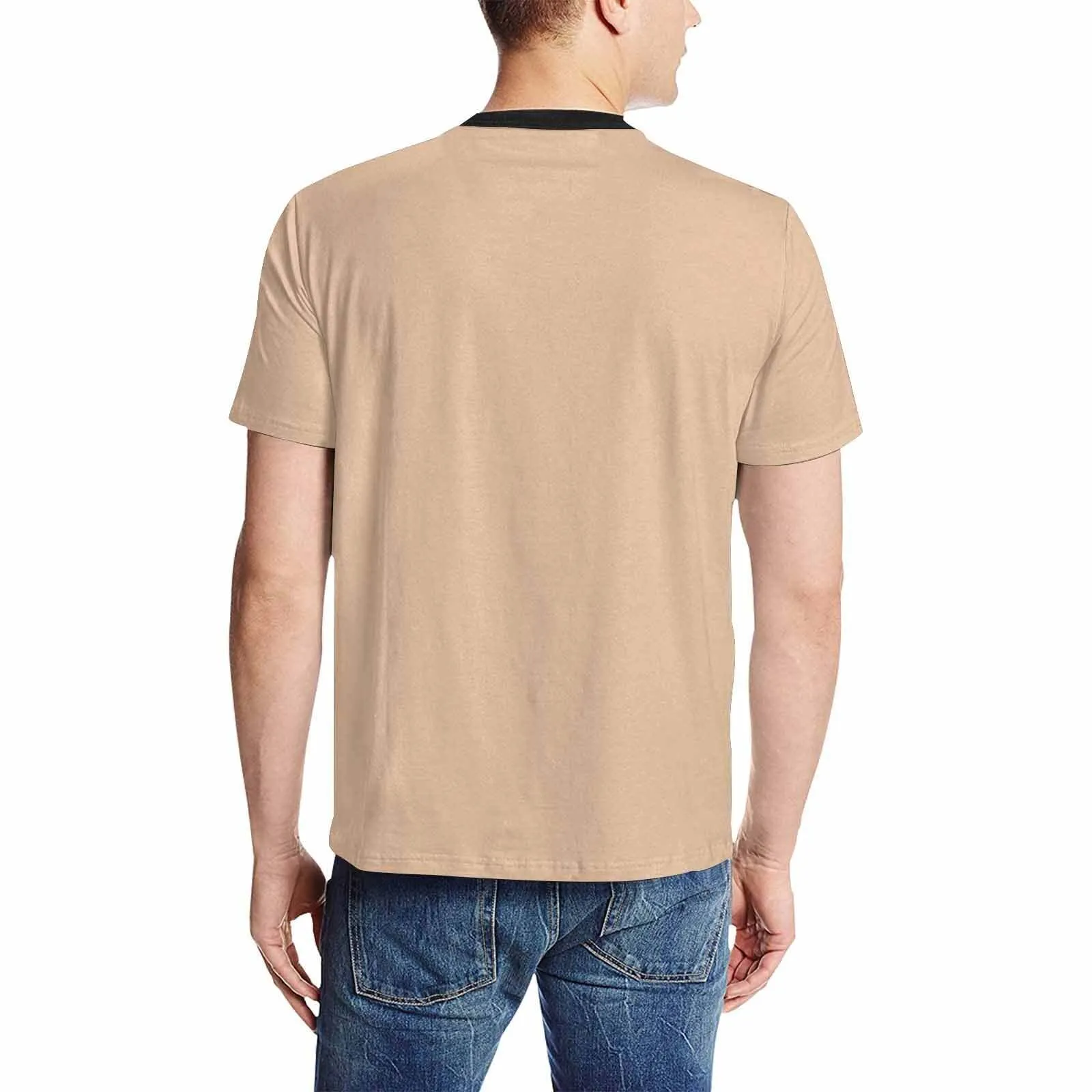 Uniquely You Mens T-Shirt /  Pale Brown     - Short Sleeve Casual Shirt