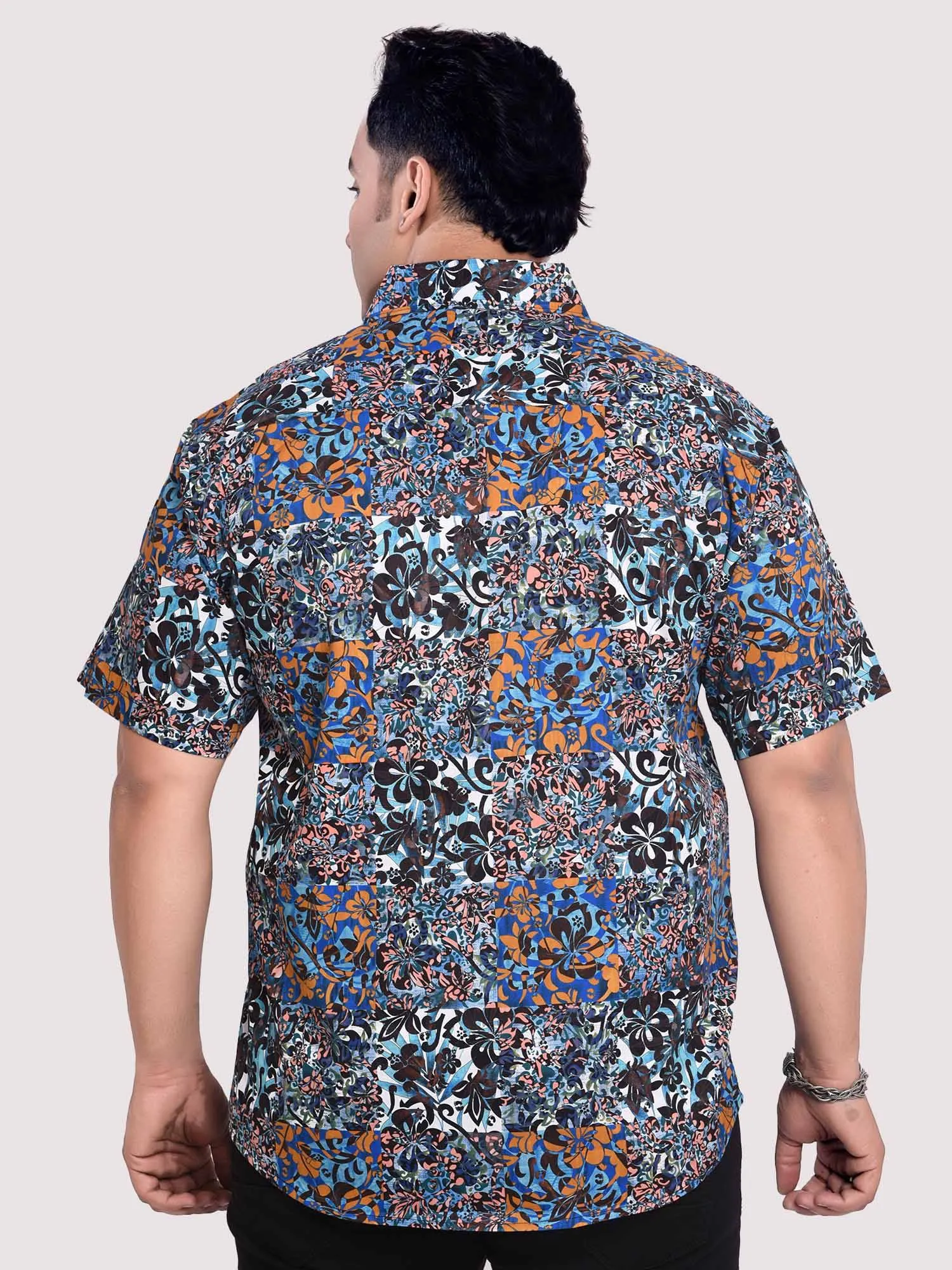 Velvet Puff Digital Printed Shirt Men's Plus Size