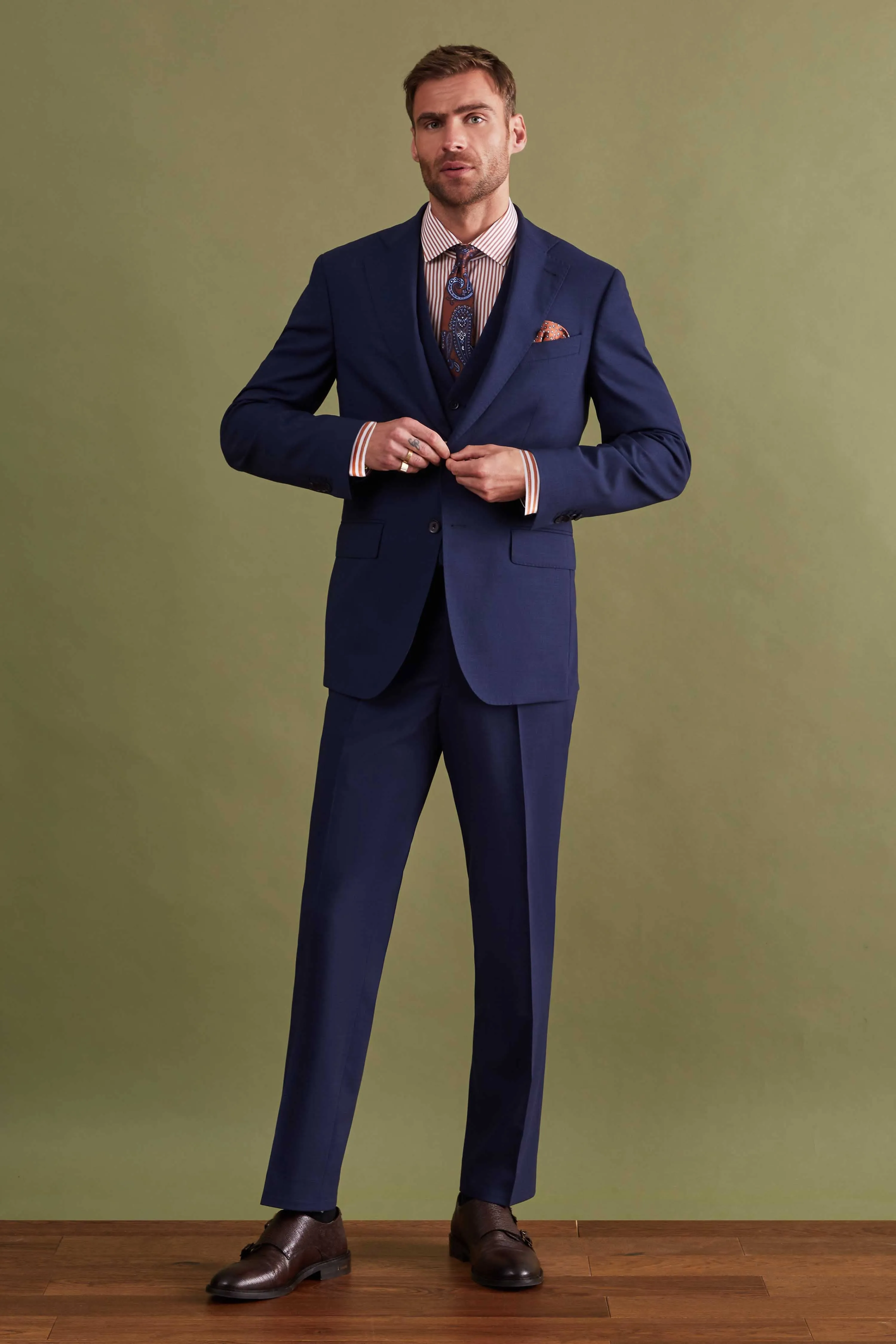 Wilder Tailored Fit Navy Wool Jacket - ARCHIVE